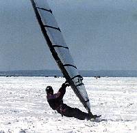sailing on snow